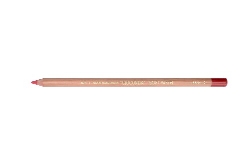 Soft Pastel Chalk Pencil in vibrant Carmine with 4.2mm lead for bold strokes and fine detail, crafted from natural materials.