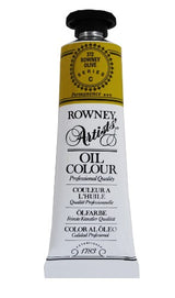 Rown Art Oils 38ml Rowney Olive, vibrant and buttery oil paint, ideal for landscapes and portraits with excellent blending.