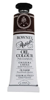 Rown Art Oils 38ml Mars Violet oil paint, vibrant color, smooth texture, ideal for artists of all skill levels.