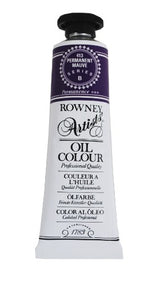 Rown Art Oils 38ml Perm Mauve oil paint, vibrant color for blending, layering, and durable artwork.