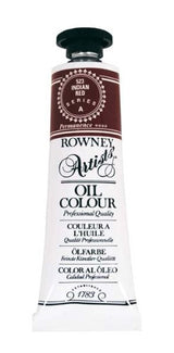 38ml tube of Rown Art Oils in vibrant Indian Red, ideal for blending, layering, and creating durable artworks.