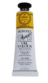 Rown Art Oils 38ml Aureolin oil paint in vibrant yellow, ideal for artists seeking brilliance and smooth application.