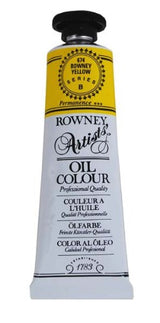 Vibrant Rown Art Oils 38ml Rowney Yellow oil paint, perfect for layering and blending in various artistic styles.