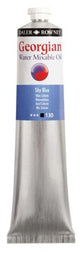 Rown Gwamo 200ml Sky Blue Artist Oil Paint, vibrant color for landscapes and seascapes, solvent-free and easy to blend.