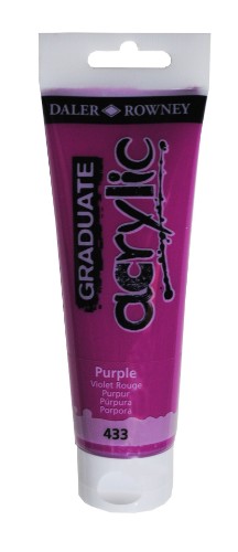 D-R Graduate Acrylic 120ml in vibrant Purple, ideal for artists with smooth consistency and quick-drying formula.