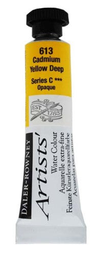 Daler-Rowney 5ml Cadmium Yellow Deep watercolour paint, vibrant and ideal for artists in Australia.