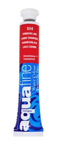 8ml tube of Rown Afine Crimson Lake watercolour paint, vibrant and highly pigmented for rich artistic expression.