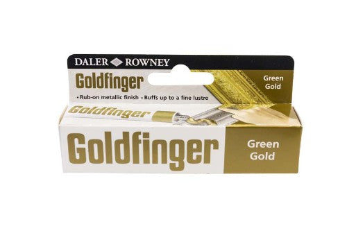 Rown Goldfinger Green Gold Acrylic Paint offers a vibrant green gold hue for versatile creative projects on various surfaces.