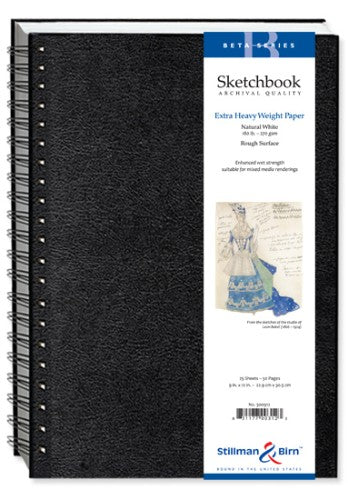 Premium 9x12" sketch pad with 270gsm paper, ideal for various media and features spiral binding for easy use.