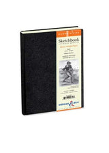 Gamma Hardback Sketch Paper Pad with 150gsm archival paper, 62 sheets for inks and watercolors, ideal for artists.