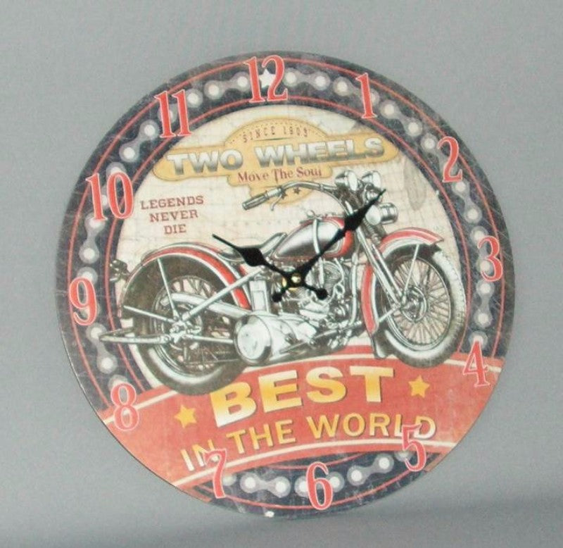 Wall Clock Wooden - Harley - 34cm