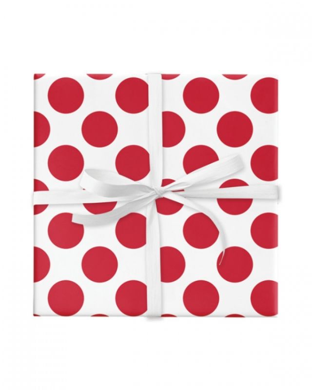 Wrapping Paper -  762mm Large Spot Red
