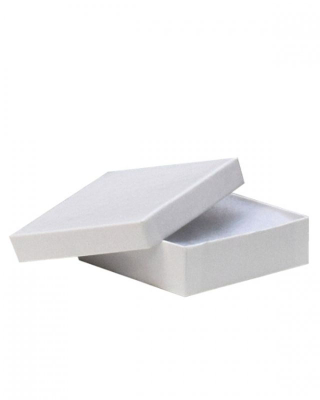 Gift Boxes -  Cotton Fill Box White 89x89x25mm  - Pack of  100