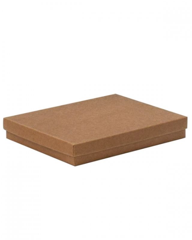 Gift Boxes -  Cotton Fill Box Natural Kraft 140x178x25mm  - Pack of  50