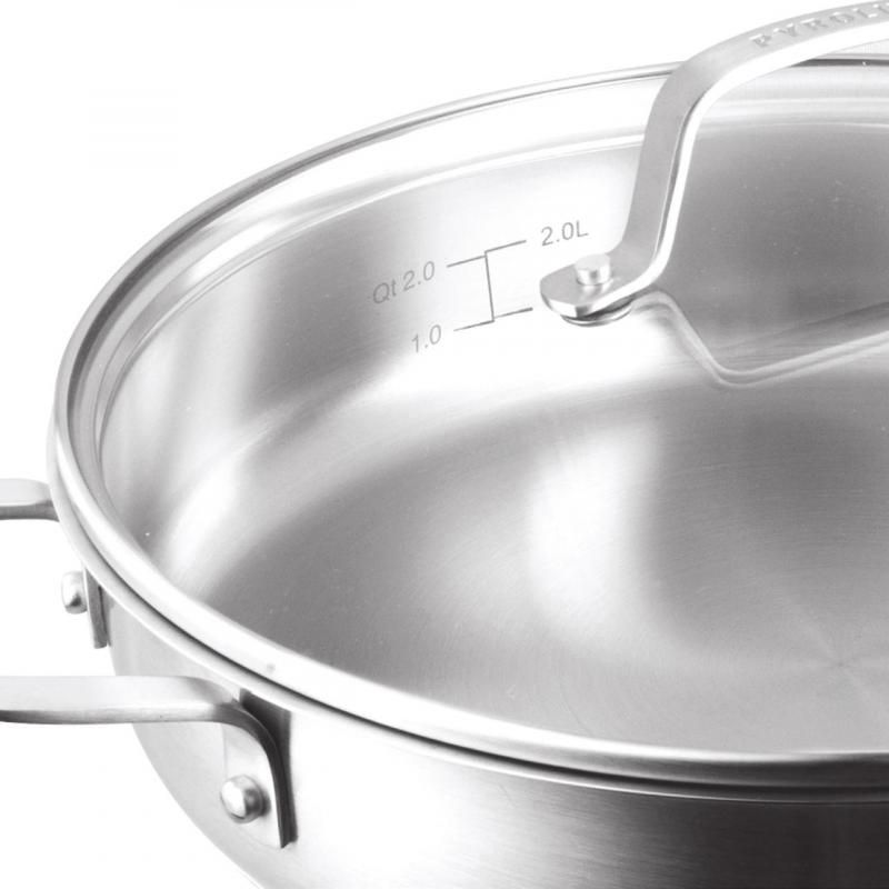 Pyrolux Radius 85 Saute Pan With Helper Handle | 32cm/4.4L