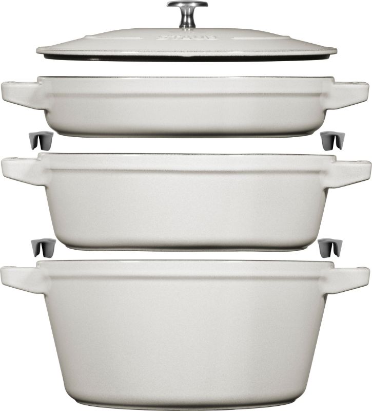 4pc-Stackable-Cocotte-Set-24cm-White-Truffle