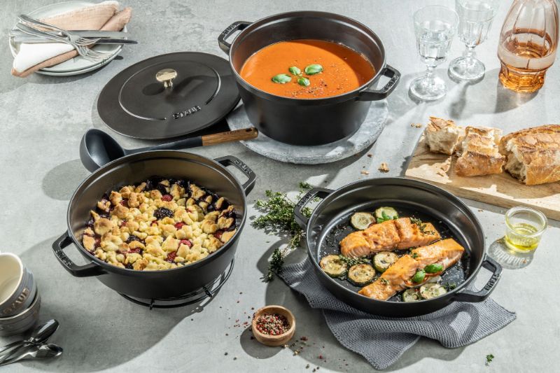 4pc-Stackable-Cocotte-Set-24cm-Black