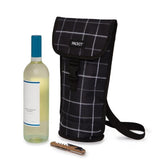 PackIt Freezable Napa Wine Bag - Black Grid