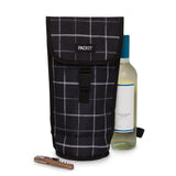 PackIt Freezable Napa Wine Bag - Black Grid