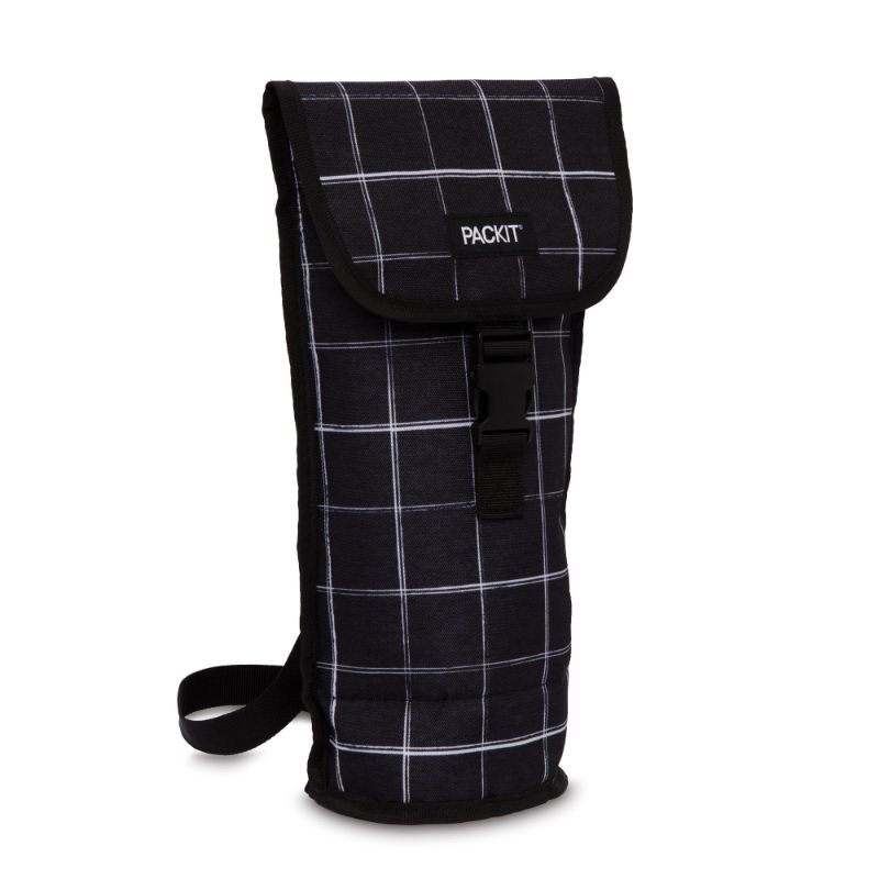 Freezable-Napa-Wine-Bag-PackIt-Black-Grid
