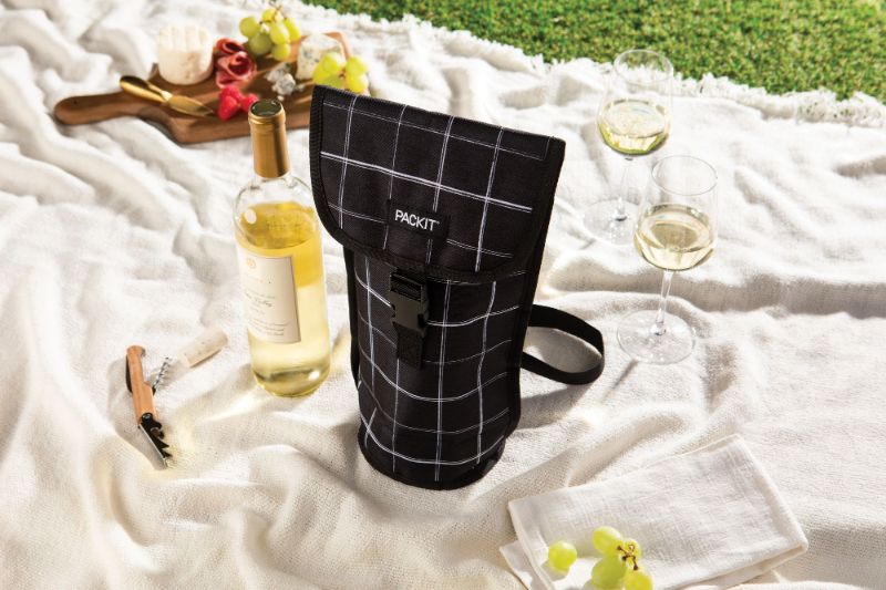 Freezable-Napa-Wine-Bag-PackIt-Black-Grid