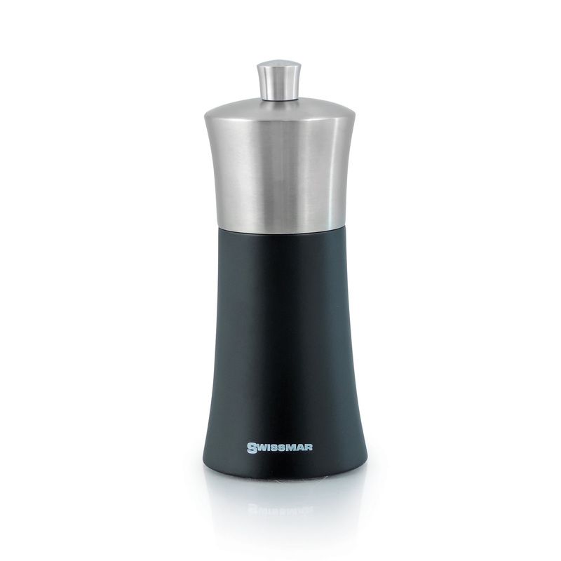 Swissmar Torre Black Matte Stainless Steel Top Pepper Mill 6 Inches
