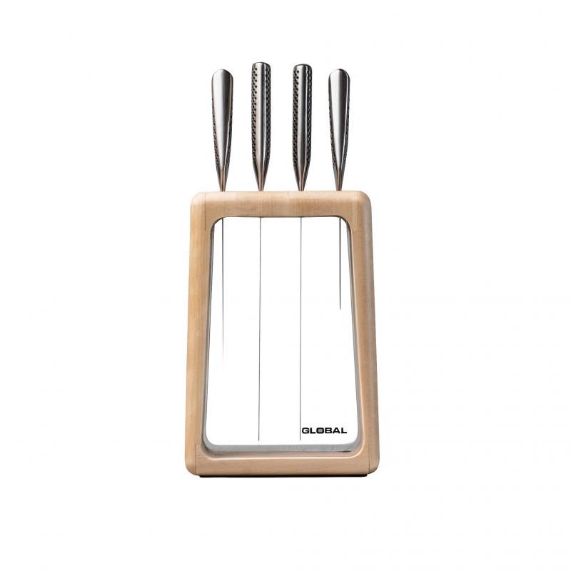 Global Hashira Knife Block | Maple - 5 Piece