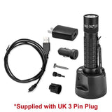 Maglite Magtac Led Rechargeable Flashlight System Crowned Bezel