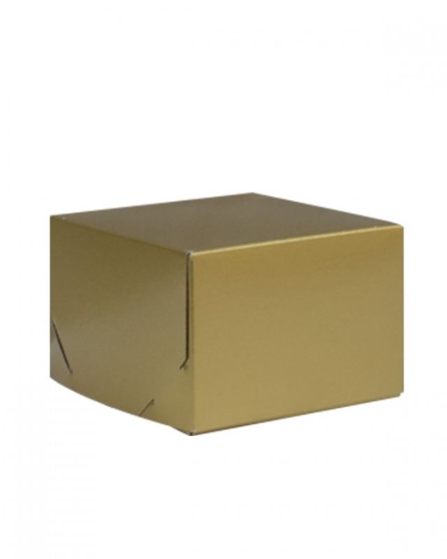 Gift Boxes -  2 Piece Gift Box Gold 152x152x102mm  - Pack of  100