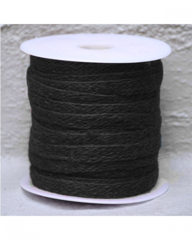 Ribbon -  Woven Jute 10mm X 25mtrs Black