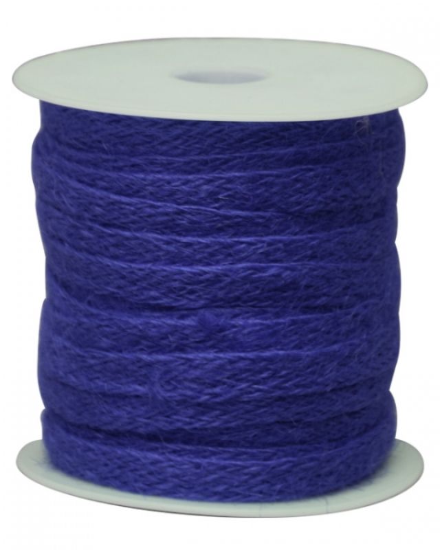Ribbon -  Woven Jute 10mm X 25mtrs Blue