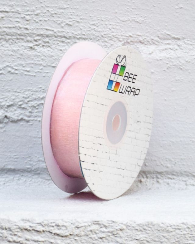 Ribbon -  Cut Edge Organza 25mm X 50mtrs Dusty Pink
