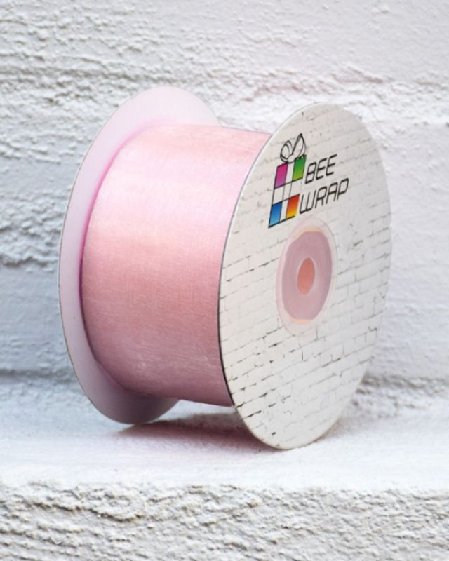 Ribbon -  Cut Edge Organza 50mm X 50mtrs Dusty Pink