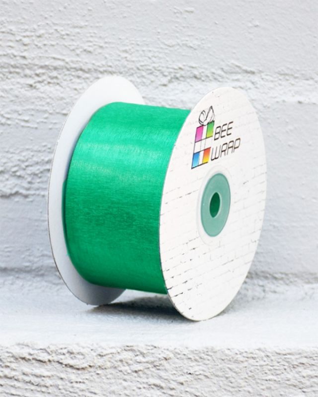 Ribbon -  Cut Edge Organza 50mm X 50mtrs Emerald