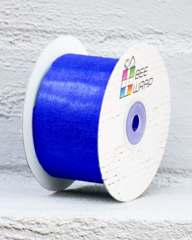 Ribbon -  Cut Edge Organza 50mm X 50mtrs Royal Blue