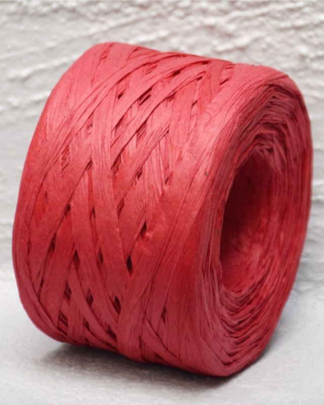 Ribbon -  Paper Raffia 4mm X 100mtrs Red