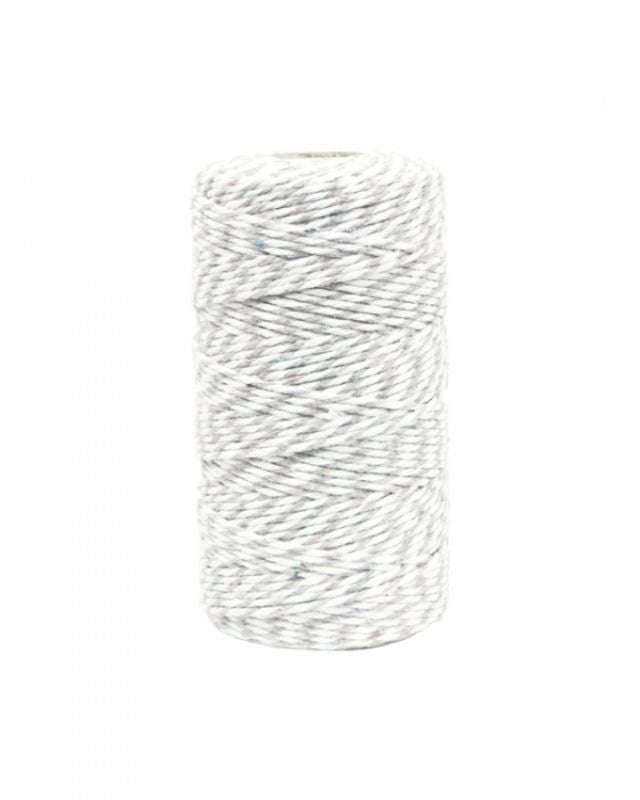 Ribbon -  Bakers Twine 2mm X 100mtrs Taupe/Whi