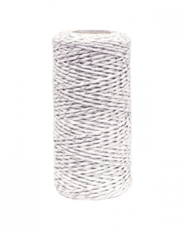 Ribbon -  Metallic Twist Twine 1.5mm X 100mtrs White/Silver