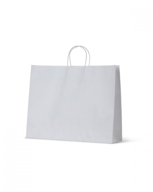 Paper Bags -  White Kraft Boutique  - Pack of  250