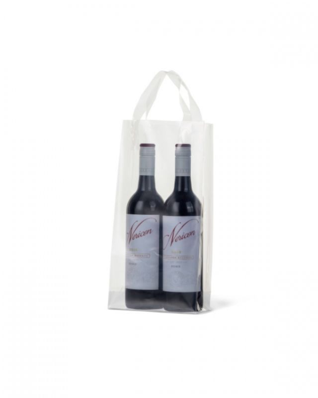 Wine Bottle Bags -  Wine Double Plastic Clear EPI  - Pack of  250