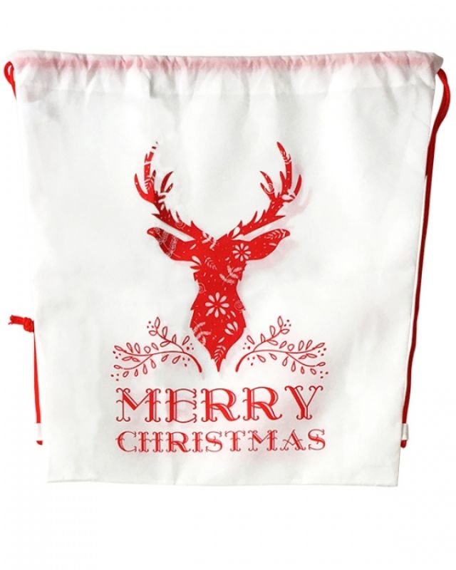Non Woven -  Xmas Deer Small Backpack Non Woven Bag  - Pack of  50