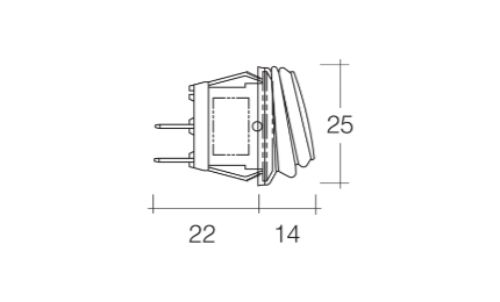 Switch Rocker W/Proof Led Red