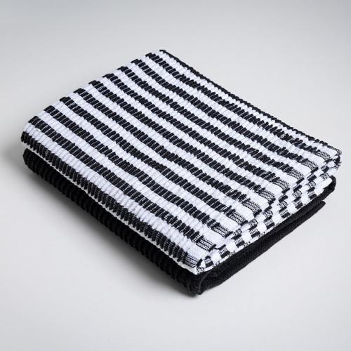 Baksana - Ribbed Tea Towel - Black