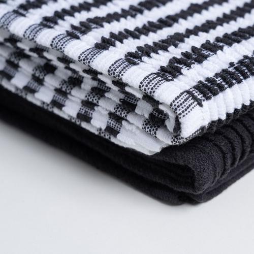 Baksana - Ribbed Tea Towel - Black