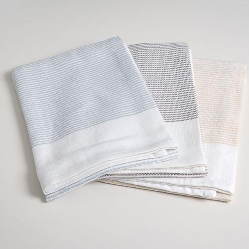 Baksana - THIRSTY T  (Tea Towel) - Beige/Taupe/Duck Egg
