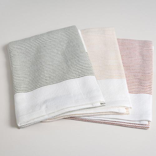 Baksana - THIRSTY T  (Tea Towel) - Rust/Beige/Olive