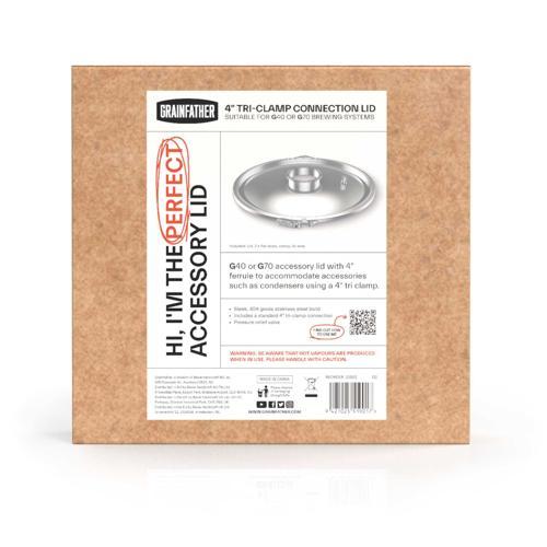 Grainfather G40/G70 4-Inch Tri-Clamp Distilling Lid