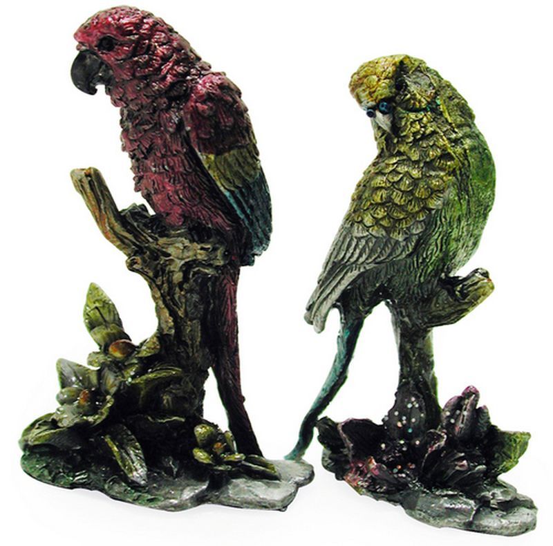 Ornament - Pewter Parrot (Set of 6 Assorted)
