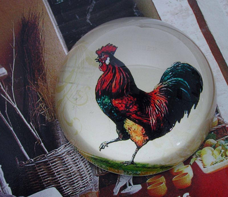 Paper Weigth - Rooster Crystal 8cm (Set of 4)