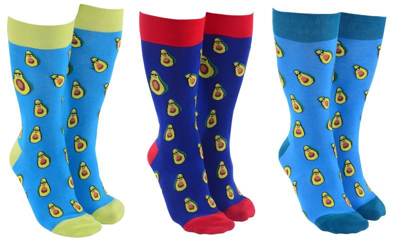 Socks - Sock Society Cool Avocado (Set of 6 Asstd Pairs)